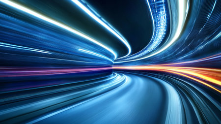 Abstract background of moving cars at high speed. Concept of rapid rhythm of a modern city.