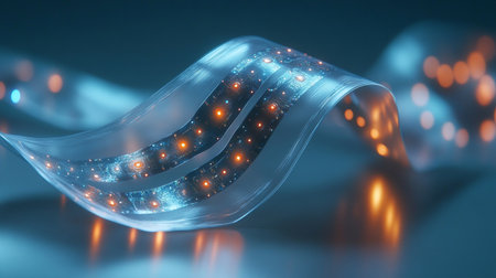 Glowing led strip. 3d rendering, 3d illustration.