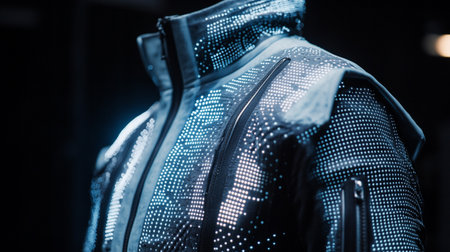 Men's clothing on a mannequin in a fashion store.