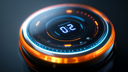 closeup of a speedometer on a black background. 3d rendering