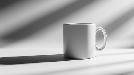 Coffee cup mockup on white background. 3D renderingの写真素材