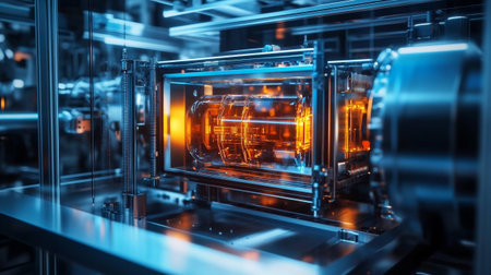 3D rendering of a 3D printer printing a 3D image.