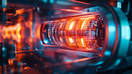 Futuristic headlight close-up. 3d rendering.の写真素材