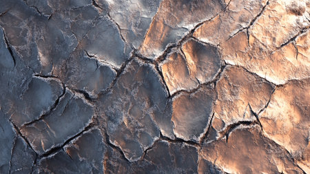 Dry cracked earth. Global warming concept. Abstract background and texture for design.の写真素材