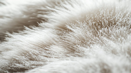 Close up of white fur texture background. Shallow depth of field.の写真素材
