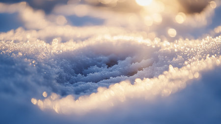 Beautiful winter background with snow and snowflakes. Close-up.