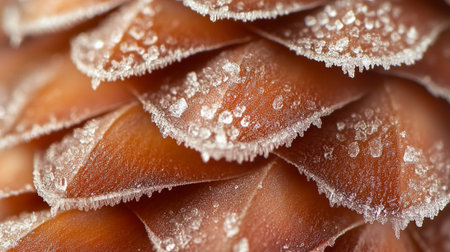 Frosted pine cone macro close up. Shallow DOFの写真素材