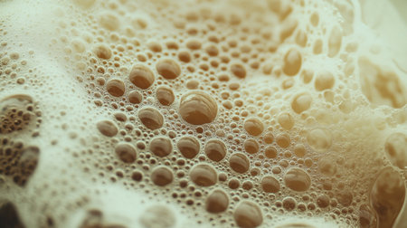 Coffee foam texture background. Close up of coffee foam textureの写真素材