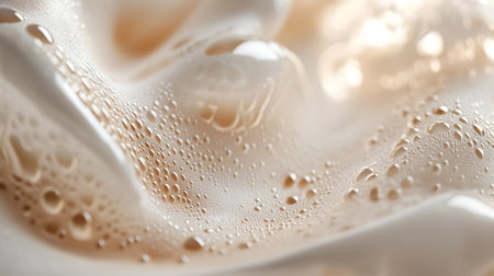 close up of coffee foam texture background with shallow depth of field.の写真素材