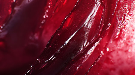 Macro shot of red petals. Shallow depth of field.