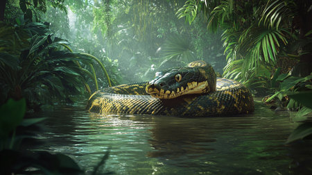 Snake in the rainforest.