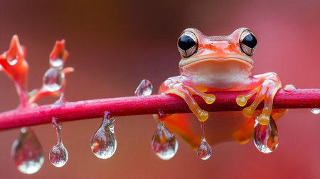 Red-eyed Tree Frog (Agalychnis callidryas)の写真素材