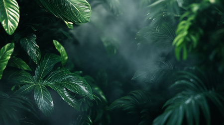 Tropical greenery background. Exotic greenery concept.の写真素材