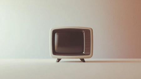 Retro TV on the white background. 3d render illustration.