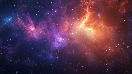 Abstract space background with nebula and stars. Elements of this image furnished by NASAの写真素材