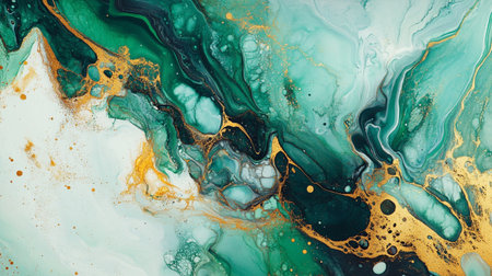 Marble abstract acrylic background. Marbling artwork texture. Agate ripple pattern. Gold powder.