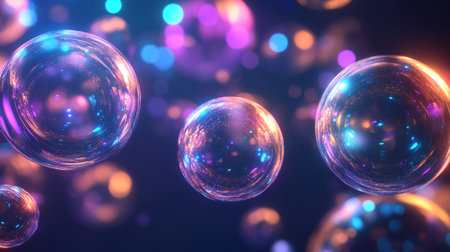 Abstract background with bubbles. 3d rendering, 3d illustration.