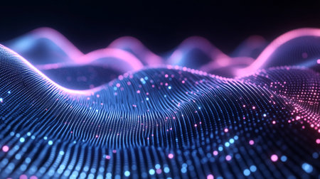 Data technology abstract futuristic illustration. Low poly shape with connecting dots and lines on...