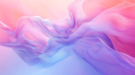 abstract background with blue and pink wavy silk or satin texture