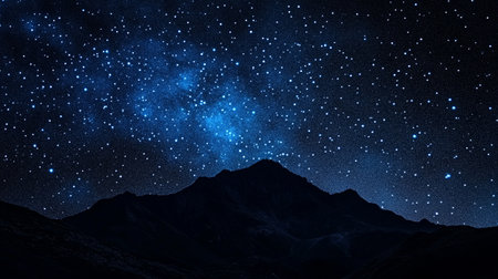 Night sky with stars and milky way.