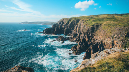 Cliffs of Moher in Ireland. Panoramic view.の写真素材