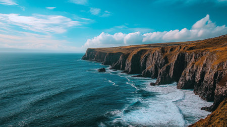 Cliffs of Moher in County Clare, Ireland. Panoramic viewの写真素材
