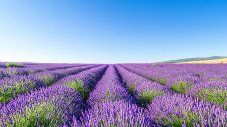 Lavender field in Provence, France, Europe.の写真素材