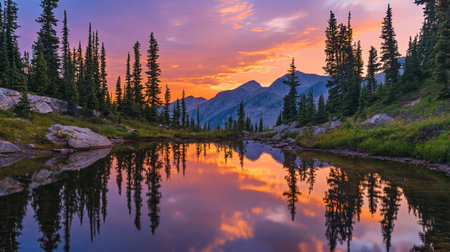 Sunset in Glacier National Park, Montana, United States of America