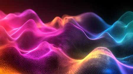 Data technology abstract futuristic illustration. 3D rendering. Big data visualization.