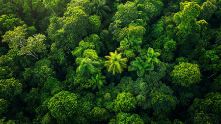 Tropical forest aerial view. Tropical rainforest aerial view.の写真素材