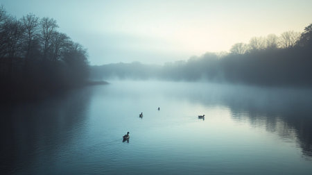 Autumn alpine lake with reflection of mountains. Colorful autumn landscape.の写真素材