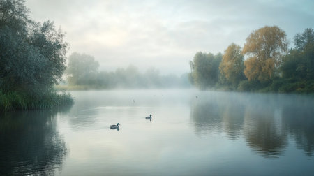 Breakfast with coffee, croissants and butter on wooden backgroundの写真素材