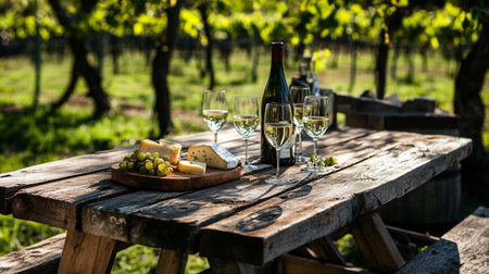 Wine tasting in a vineyard in the Provence, Franceの写真素材