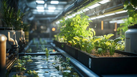Growing seedlings in a greenhouse. Gardening concept. Selective focus.