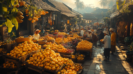Fruit market in Bali, Indonesia, Asia