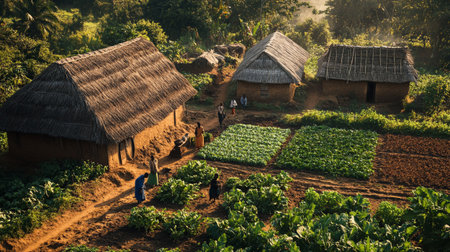 Agriculture in the village of Bagan, Myanmar (Burma)