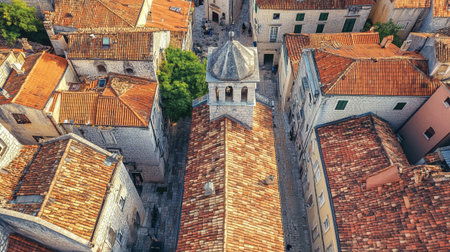 Panoramic view of old town of Dubrovnik, Croatiaの写真素材