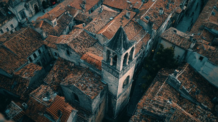 Aerial view of the old town of Dubrovnik, Croatia