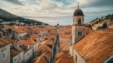 Dubrovnik old town panoramic view, Dalmatia, Croatia
