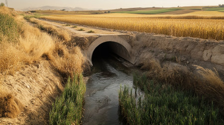 Abandoned irrigation canal in the countryside of Sicily, Italy.