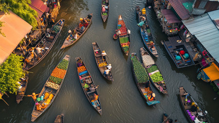 Floating Market in Ratchaburi, Thailand
