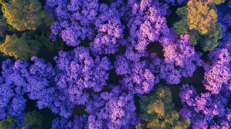 Aerial view of the forest. Top view of the forest.の写真素材