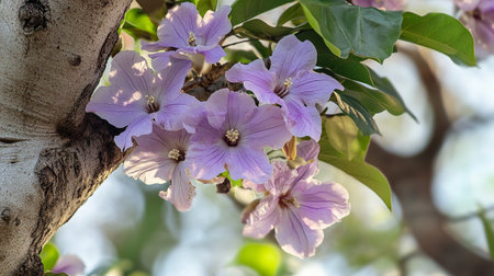 Purple flower of bauhinia grandiflora tree