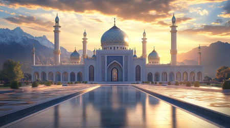 Sheikh Zayed Grand Mosque in Abu Dhabi, United Arab Emiratesの写真素材