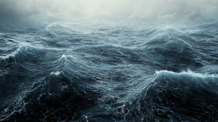 Stormy sea. Abstract natural background. 3D rendering illustration.の写真素材