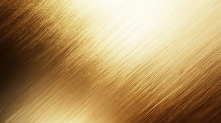 Gold metal brushed background or texture of brushed steel plate with reflections Iron plate and...