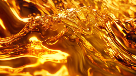 golden liquid background macro close up. abstract golden liquid background.の写真素材
