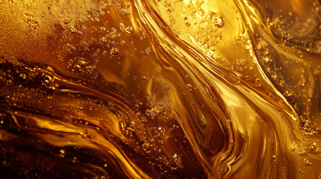 Gold liquid texture. Abstract background for design. Golden liquid texture.