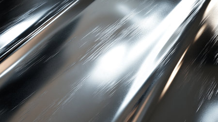 Abstract metal background with some smooth lines in it (3d render)の写真素材