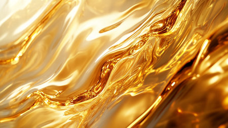 golden liquid texture as very nice background with some smooth lines in itの写真素材